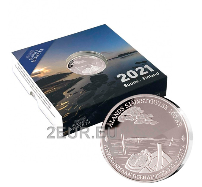 Finland 20 euro silver PROOF 2021 - 100 Years Åland Autonomy