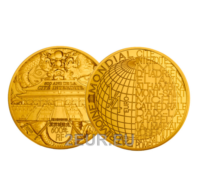 France 1/4 euro UNC 2020 - The Forbidden City