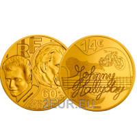  Prantsusmaa 1/4 euro UNC 2020 – Johnny Hallyday – 60 aastat mälestusi