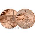 France 1/4 euro UNC 2021 - Paris 2024 Olympic Games - Swimming
