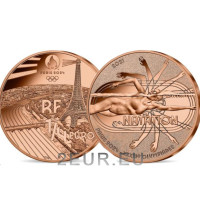  Prantsusmaa 1/4 euro UNC 2021 – 2024. aasta Pariisi olümpiamängud – ujumine