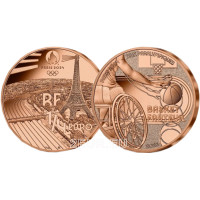  Prantsusmaa 1/4 euro UNC 2023 – 2024. aasta Pariisi olümpiamängud – Spordiratastooli korv