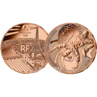  Prantsusmaa 1/4 euro UNC 2023 – 2024. aasta Pariisi olümpiamängud – Purunemine