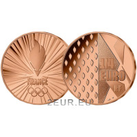  Prantsusmaa 1/4 euro UNC 2021 – 2024. aasta Pariisi olümpia- ja paraolümpiamängud – Prantsusmaa meeskond