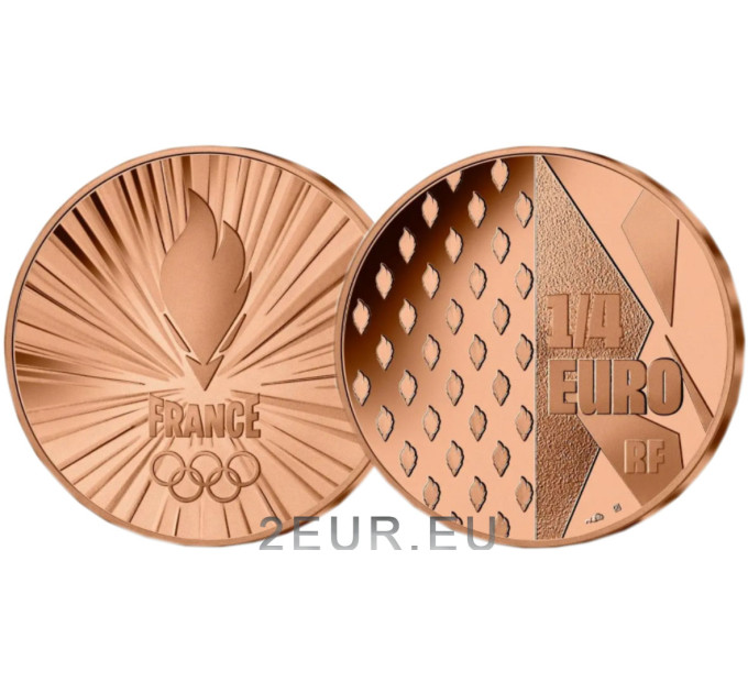 France 1/4 euro UNC 2021 - Olympic and Paralympic Games Paris 2024  - Team France