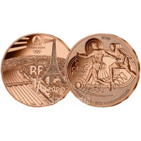 France 1/4 euro UNC 2022 - Paris 2024 Olympic Games - Sports Blind Football 