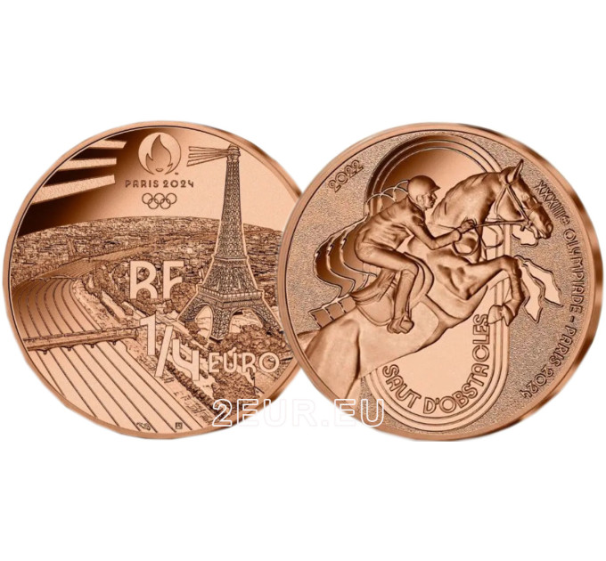 France 1/4 euro UNC 2022 - Paris 2024 Olympic Games - Sports Show Jumping
