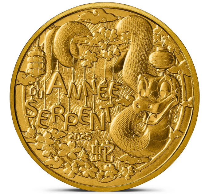 France 1/4 euro UNC 2025 - Chinese Calendar - Year of the Snake