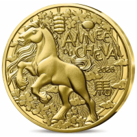  Prantsusmaa 1/4 euro UNC 2026 – Hiina kalender – Hobuse aasta