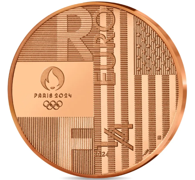 France 1/4 euro UNC 2024 - Olympic Games in Paris 1924 - Handover Paris-Los Angeles