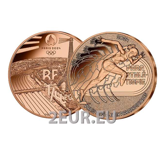 France 1/4 euro UNC 2024 - Paris 2024 Olympic Games - Paralympic athletics
