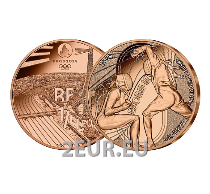 France 1/4 euro UNC 2024 - Paris 2024 Olympic Games - Sports fencing