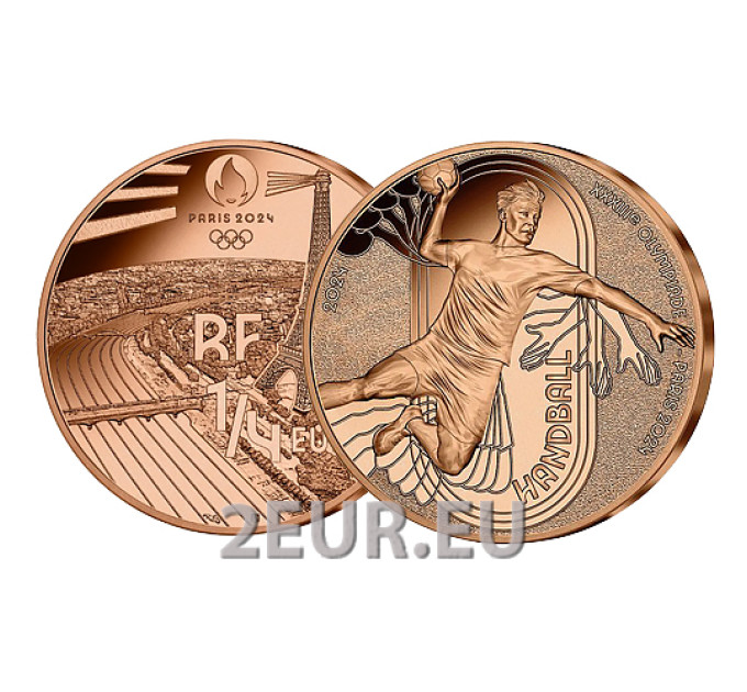 France 1/4 euro UNC 2024 - Paris 2024 Olympic Games - sports handball