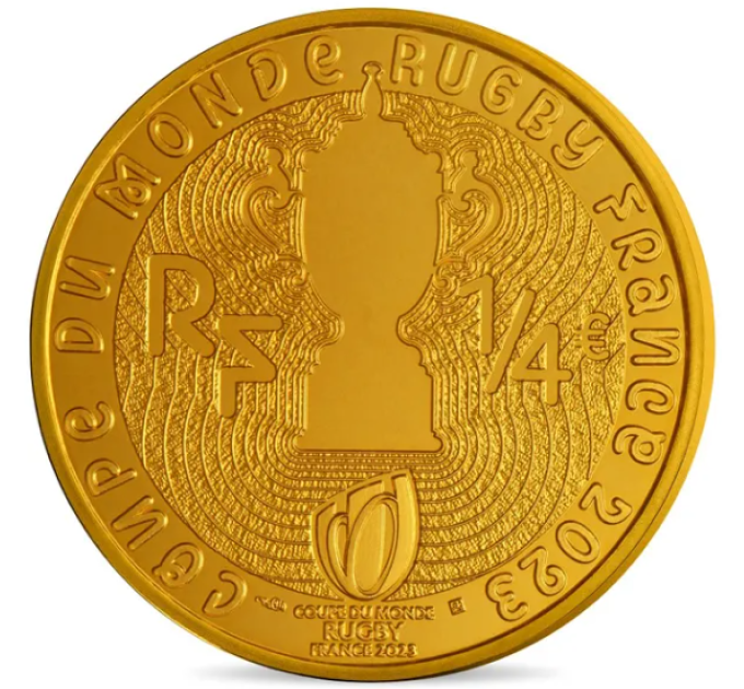 France 1/4 euro UNC 2023 - Rugby Worldcup France 2023