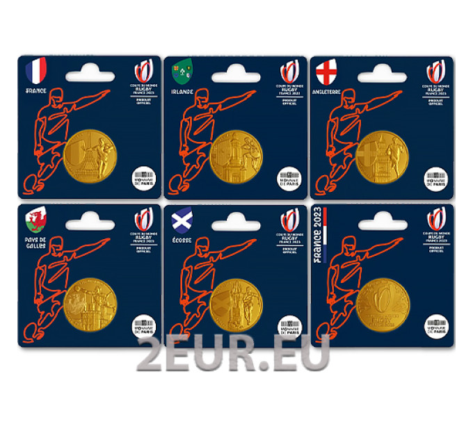 France 1/4 euro UNC 2023 - Rugby Worldcup France 2023
