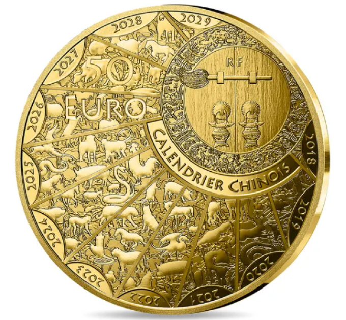 France 50 euro Gold coin Proof 2026 - Year of the Horse