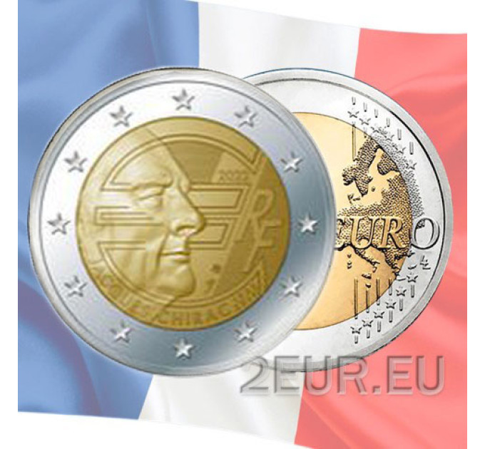 France 2 euro UNC 2022 - 20 Years of the Euro - Jacques Chirac