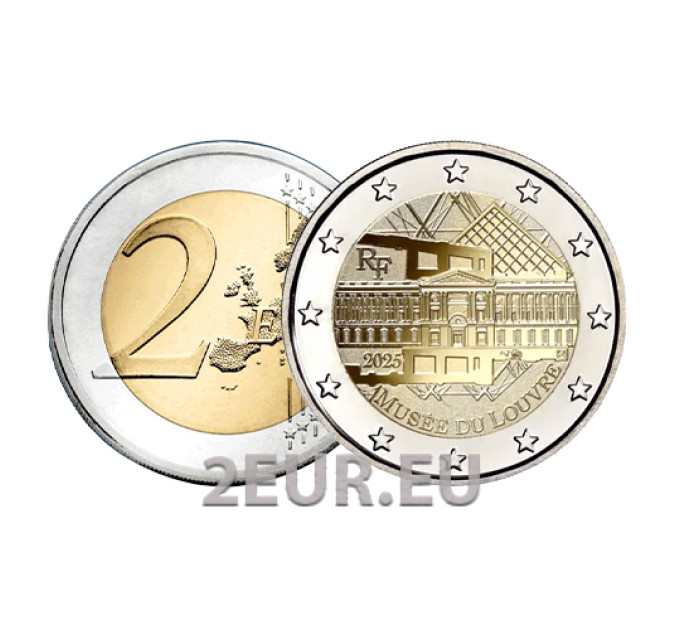 France 2 euro UNC 2025 - Louvre Museum