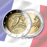 Prantsusmaa 2 euro UNC 2021 - 2024. aasta suveolümpiamängud Pariisis – olümpialipu üleandmine