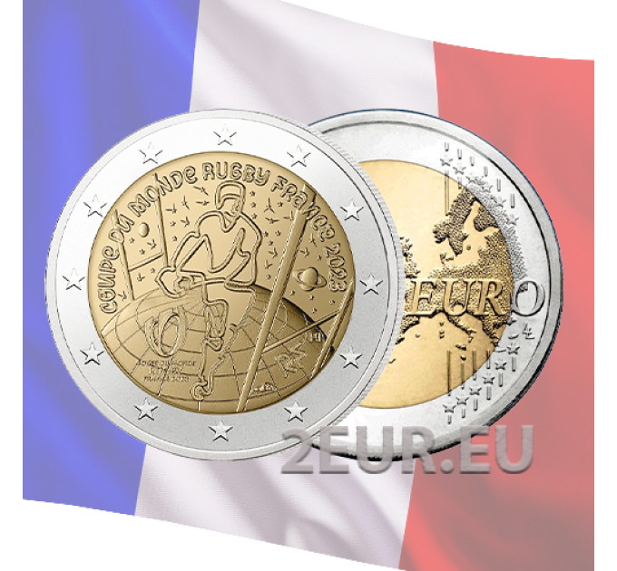 France 2 euro UNC 2023 - Rugby Worldcup France