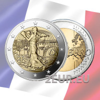 Prantsusmaa 2 euro UNC 2023 - 2024. aasta Pariisi olümpiamängud – külvaja harjutab pugilismi
