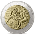 France 2 euro UNC 2024 - Paris 2024 Olympic Games - Hercules Practicing Wrestling - Notre Dame