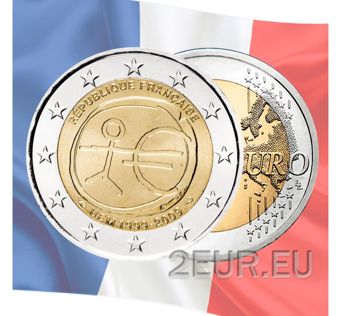 France 2 euro UNC 2009 - 10 Years Euro - EMU
