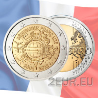 Prantsusmaa 2 euro UNC 2012 - 10 aastat euro sularaha