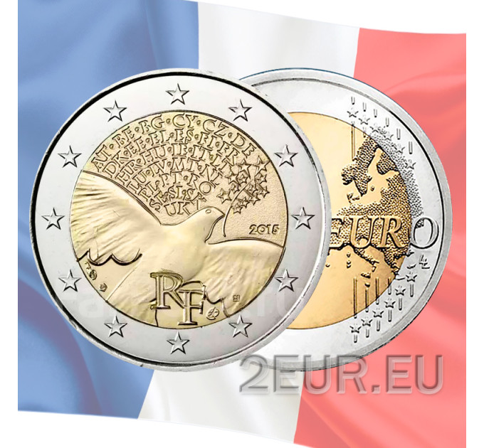 France 2 euro UNC 2015 - 70 Years of Peace in Europe