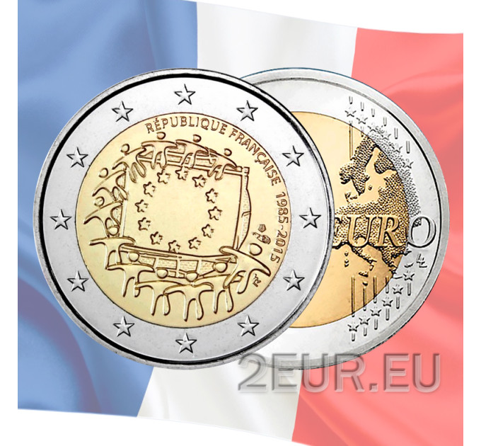 France 2 euro UNC 2015 - 30th Anniversary of the EU Flag
