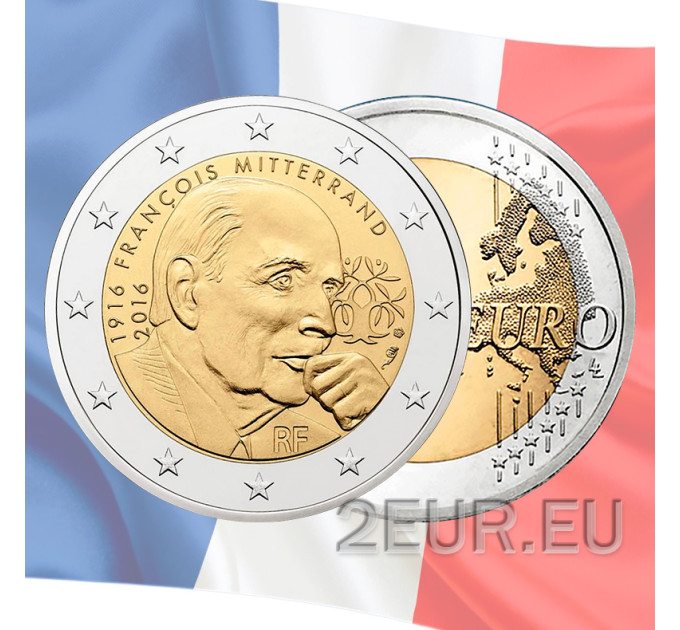 France 2 euro UNC 2016 - 100th Anniversary of the Birth of François Mitterrand