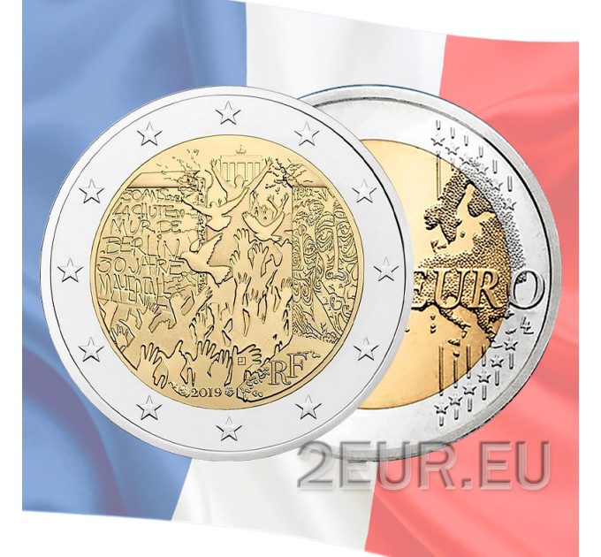 France 2 euro UNC 2019 - 30 Years Since the Fall of the Berlin Wall