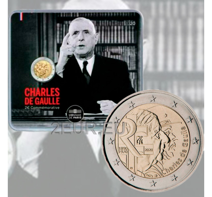 France 2 euro BU 2020 - Charles de Gaulle
