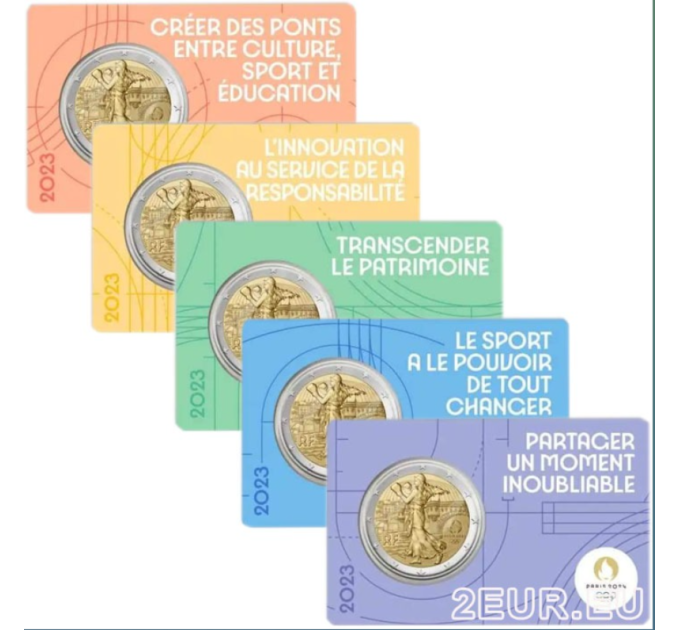 France 2 euro BU 2023 - Paris 2024 Olympic Games - The Sower Practice Pugilism