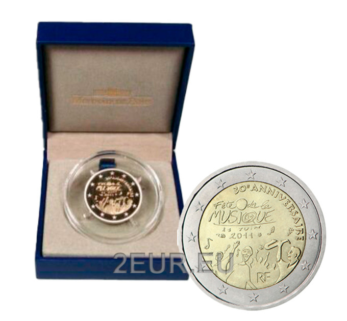 France 2 euro Proof 2011 - 30 Years of Music Festival - Fete de la Musique