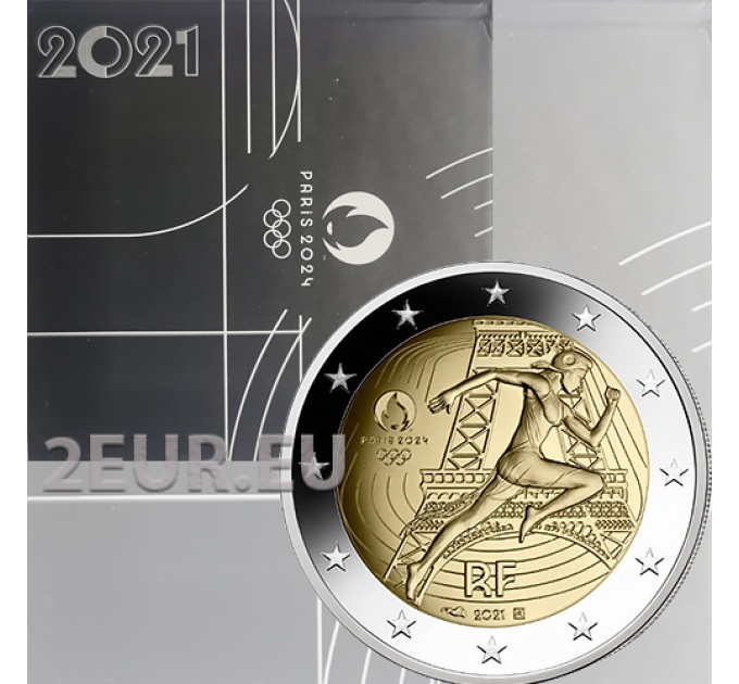 France 2 euro Proof 2021 - Summer Olympics Paris 2024 - Handover of the Olympic Flag