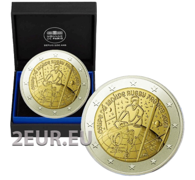 France 2 euro Proof 2023 - Rugby Worldcup France