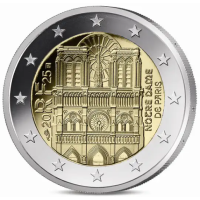 Prantsusmaa 2 eurot Proof 2025 – Notre Dame