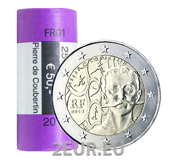 France 2 EURO ROLL 2013 - 150th Anniversary of the Birth of Pierre de Coubertin