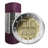 Prantsusmaa 2 EURO RULL 2025 - Notre Dame