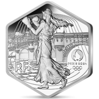 France 10 euro silver coin 2023 - 2024 Olympic Games in Paris - Hexagonal Sower