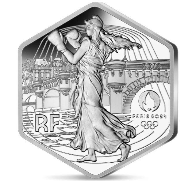 France 10 euro silver coin 2023 - 2024 Olympic Games in Paris - Hexagonal Sower