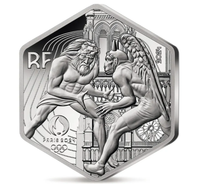 France 10 euro silver coin 2024 - 2024 Olympic Games in Paris - Hexagonal Hercules