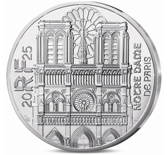 France 10 euro silver coin 2025 - Notre-Dame de Paris