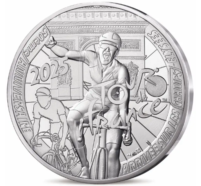 France 10 euro silver coin 2025 - Tour de France