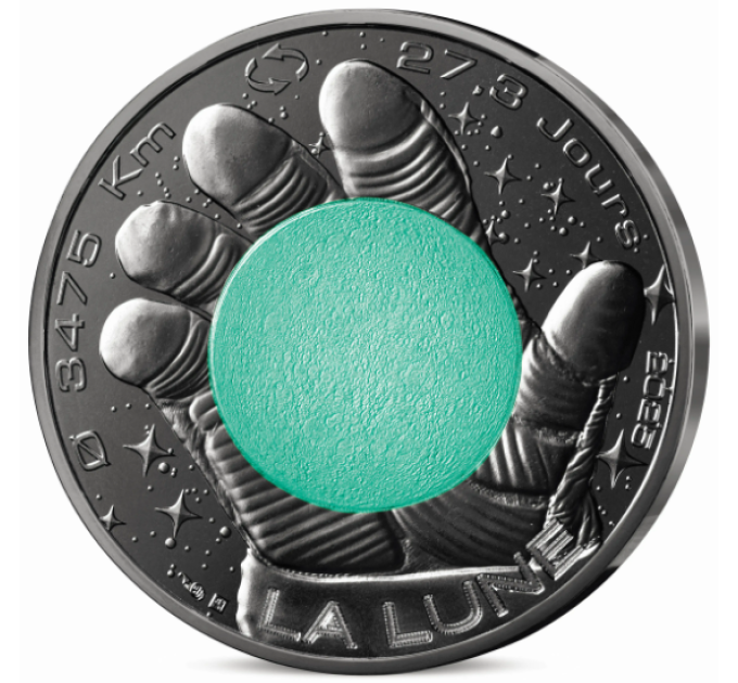 France 10 euro silver coin 2025 - A Space Odyssey with Thomas Pesquet - Saturn, Jupiter, Mars, Moon