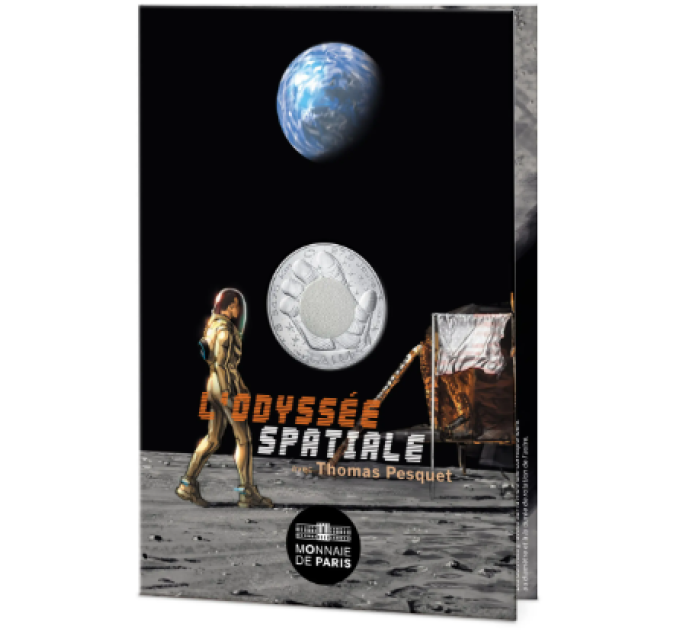 France 10 euro silver coin 2025 - A Space Odyssey with Thomas Pesquet - Saturn, Jupiter, Mars, Moon