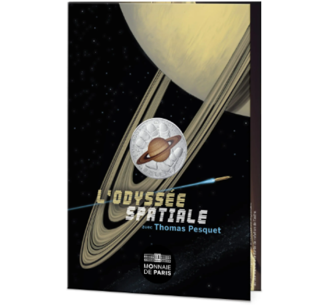 France 10 euro silver coin 2025 - A Space Odyssey with Thomas Pesquet - Saturn, Jupiter, Mars, Moon