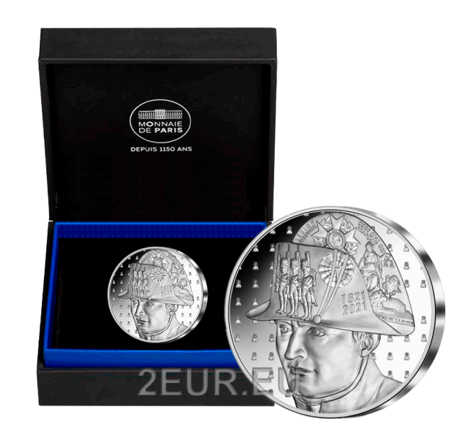 France 20 euro silver coin Proof 2021 - 200th Anniversary of the Death of Napoleon I.
