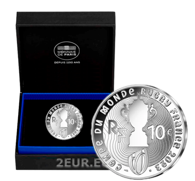 France 10 euro silver coin Proof 2022 - Rugby World Cup France 2023 - Emblem